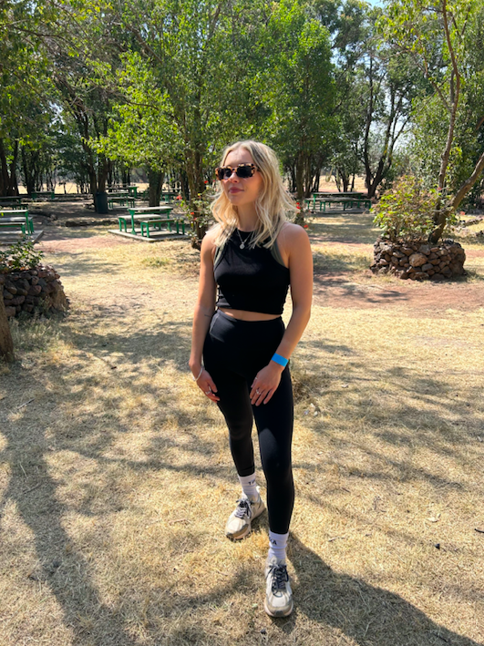 Chloe Gray in her favourite Under Armour black leggings