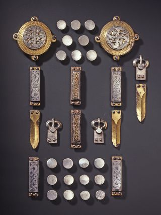 These grave goods — equestrian gear with Frankish ornamentation — were found in grave 9