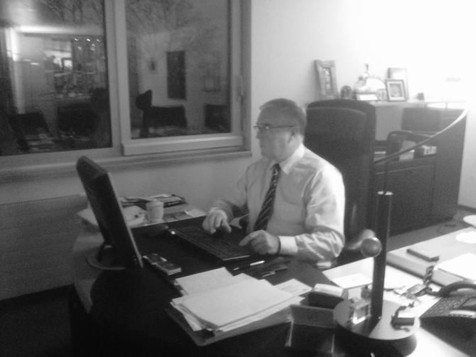 Pat McQuaid in his old office