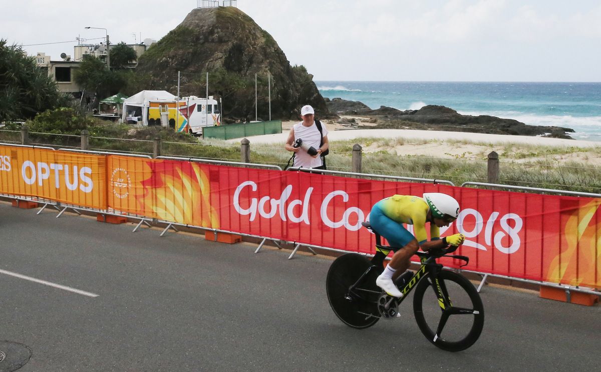 Katrin Garfoot (Australia) riding to the gold medal
