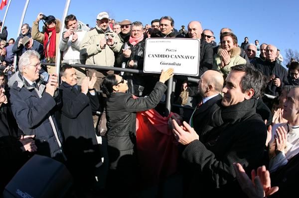The inauguration of the Piazza Candido Cannav&ograve; in Castellana