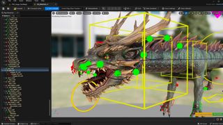 Unreal Engine and Unity learn a game engine; a dragon model being made in Unreal Engine