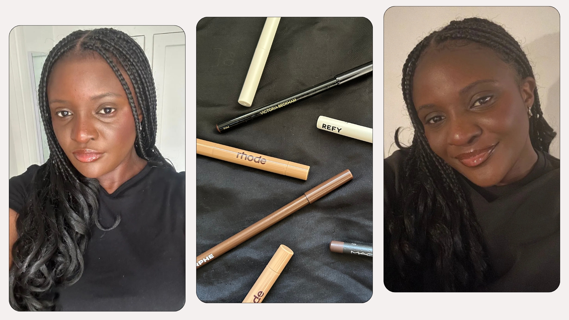 Beauty writer, Brittany Davy, testing the best lip liners for dark skin