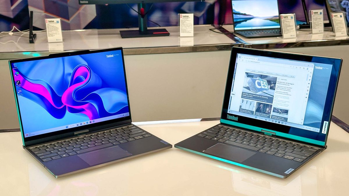 Lenovo ThinkBook Plus Twist combines OLED and color E-Ink displays in one weird convertible laptop