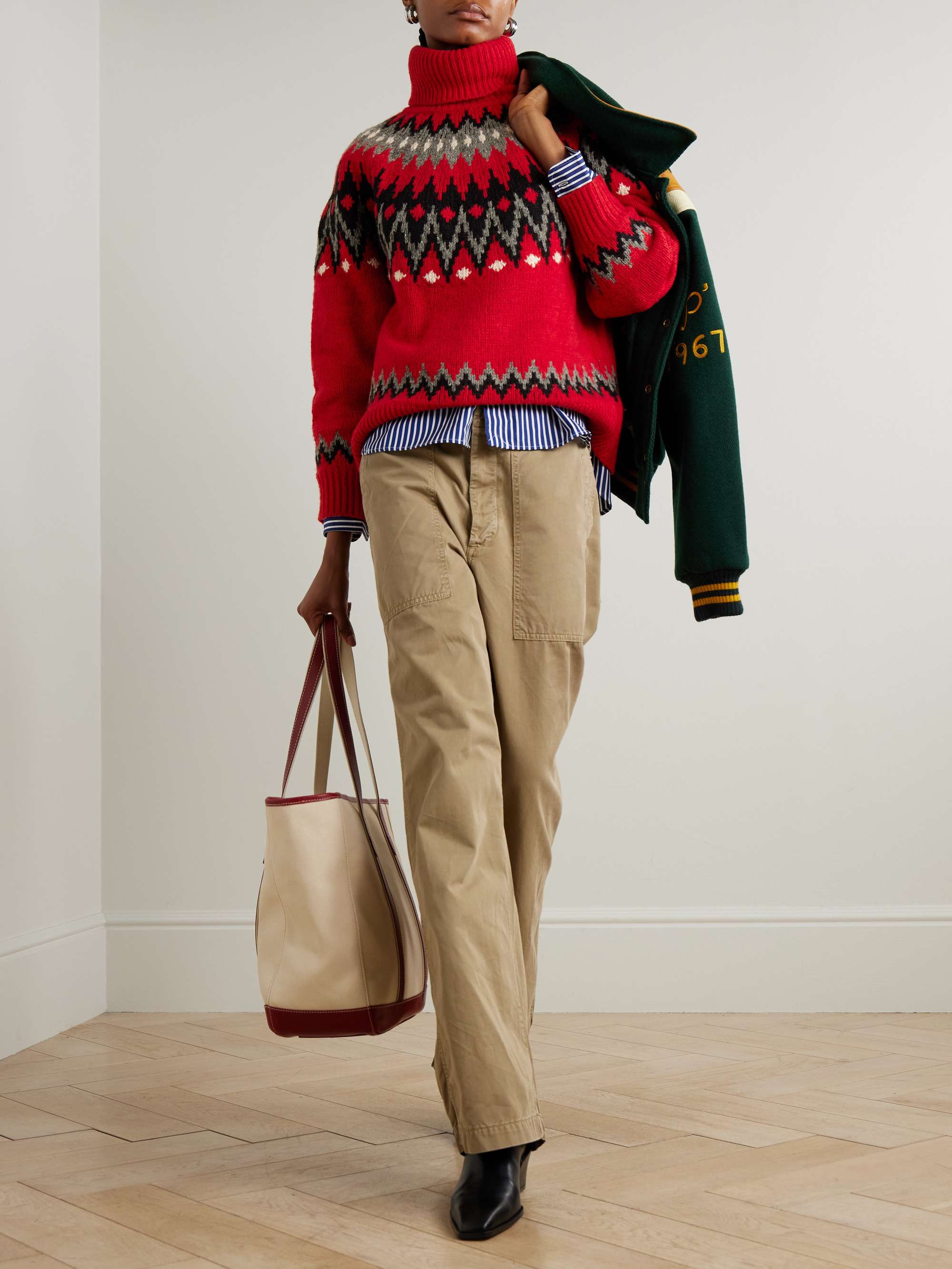 Fair Isle Wool-Blend Turtleneck Sweater
