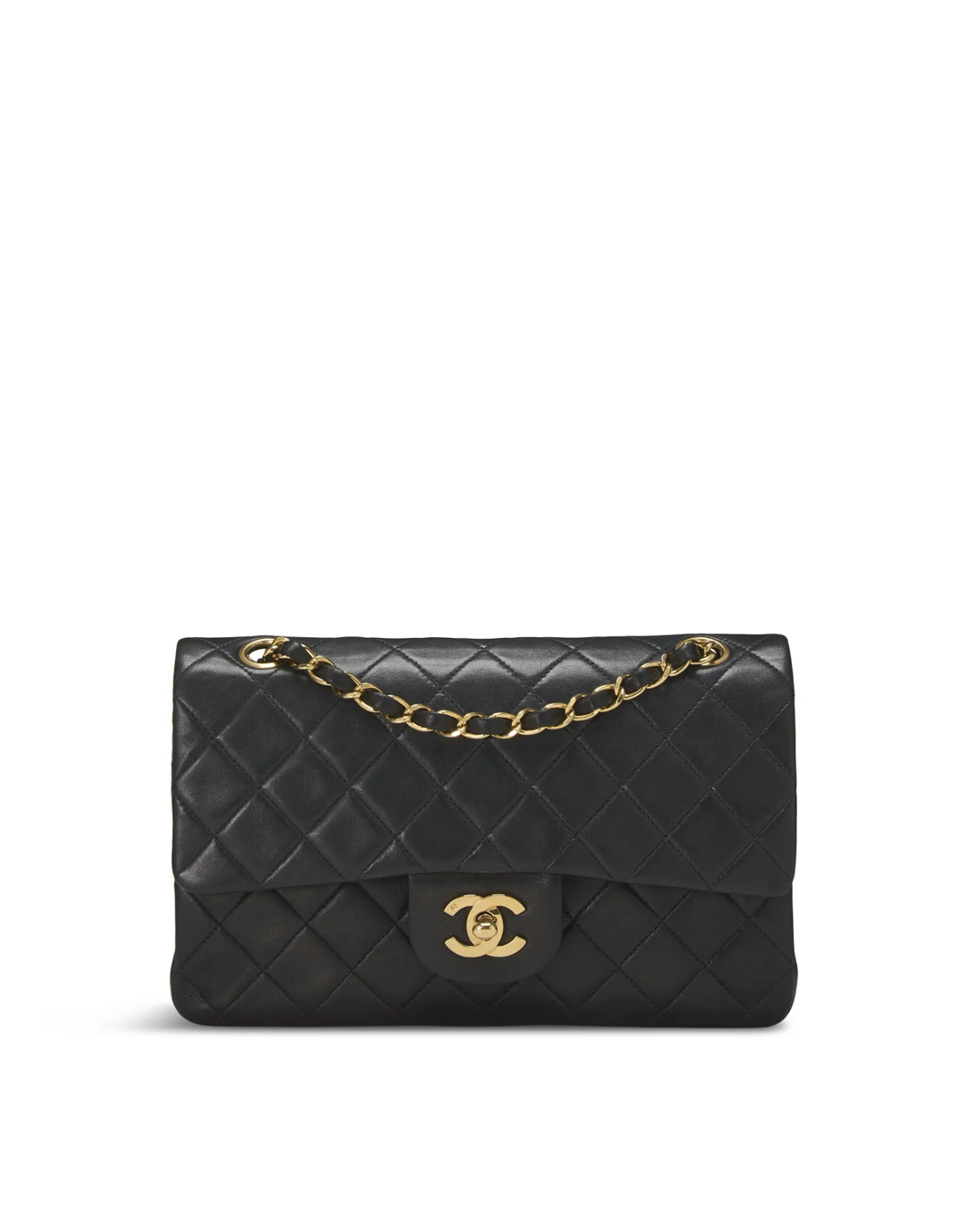 Chanel, Vintage Chanel Black Lambskin Bag