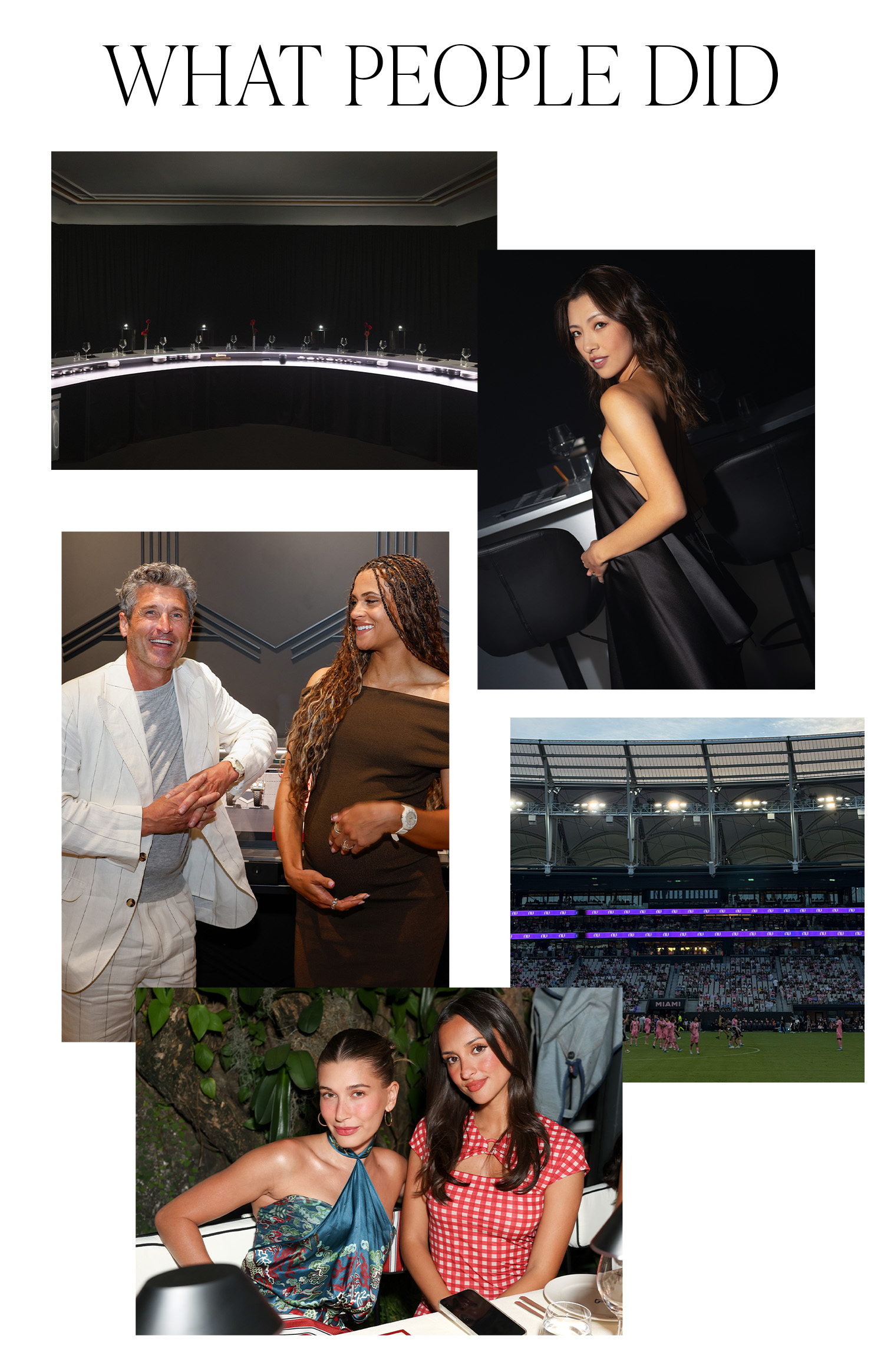 A slide with the title, "What People Did" featuring images from the 2026 Miami Grand Prix weekend.