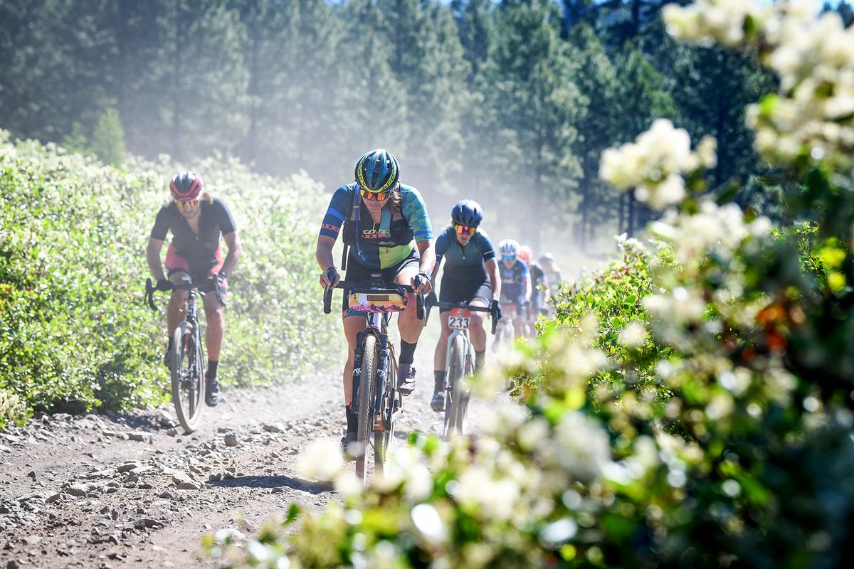 Rebecca Fahringer on stage 1 of 2021 Oregon Trail Gravel Grinder