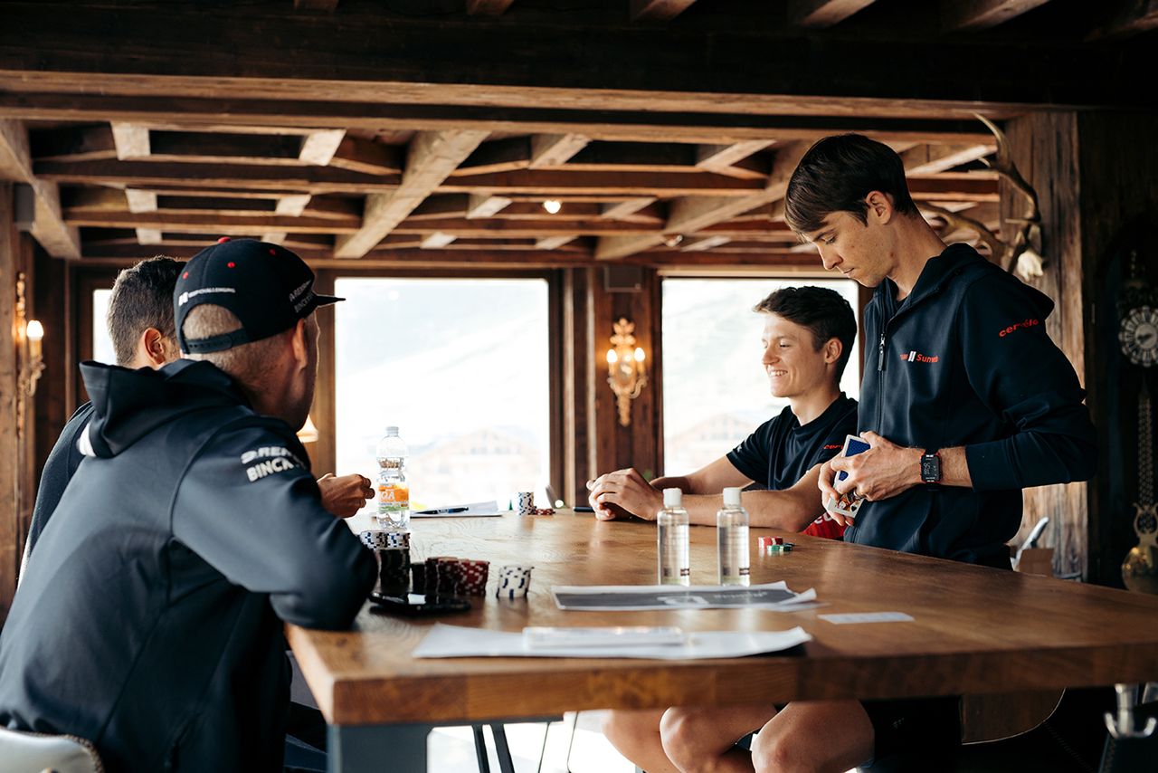 Team Sunweb training in K&uuml;htai, Austria in July after the coronavirus pandemic halted the road season