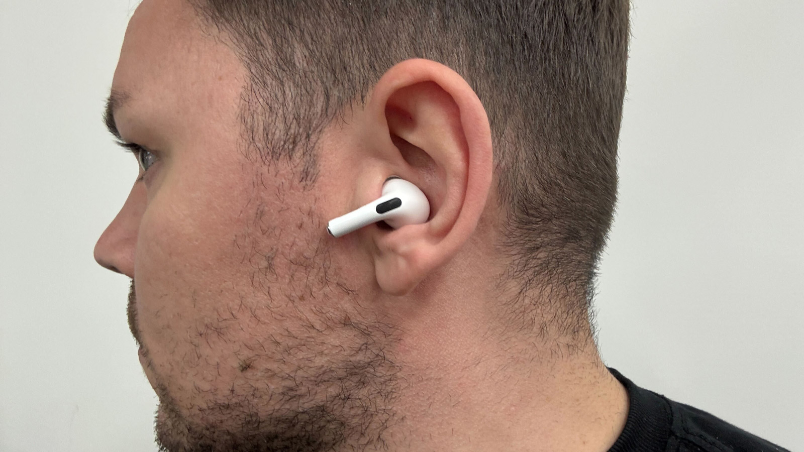 Apple AirPods Pro 2 viewed in an ear