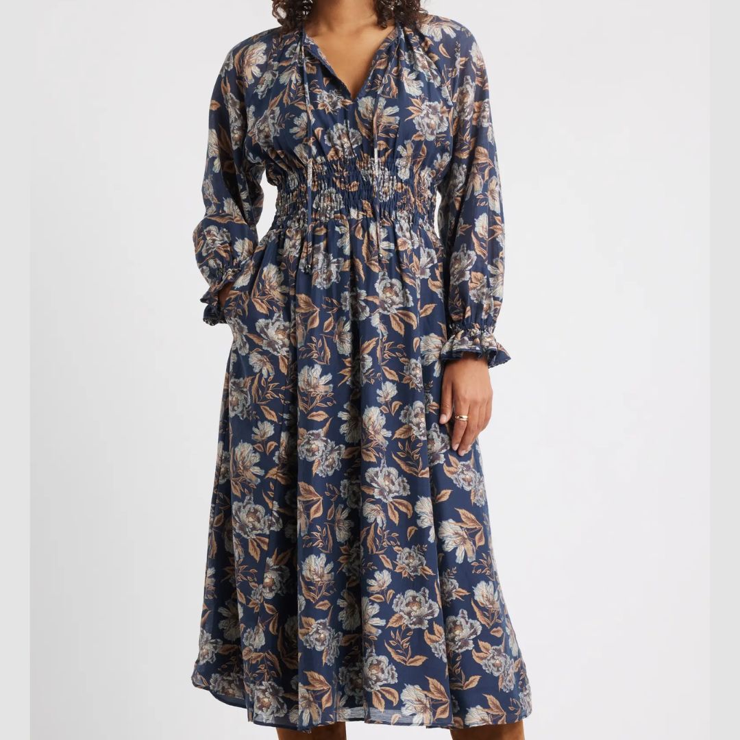 Chelsea28 Long Sleeve Smocked Waist Dress