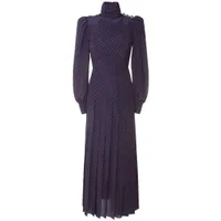 ALESSANDRA RICH POLKA DOT PRINT SILK MIDI DRESS - £1,046 at LUISAVIAROMA