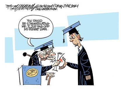 Editorial cartoon student loans