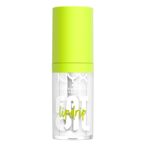Nyx Professional Makeup Lip Gloss, High Shine, Non-Sticky Finish, 12 Hours Hydrating, Fat Applicator, With Squalane, Raspberry and Cloudberry Oils, Fat Oil Lip Drip, Shade: My Main