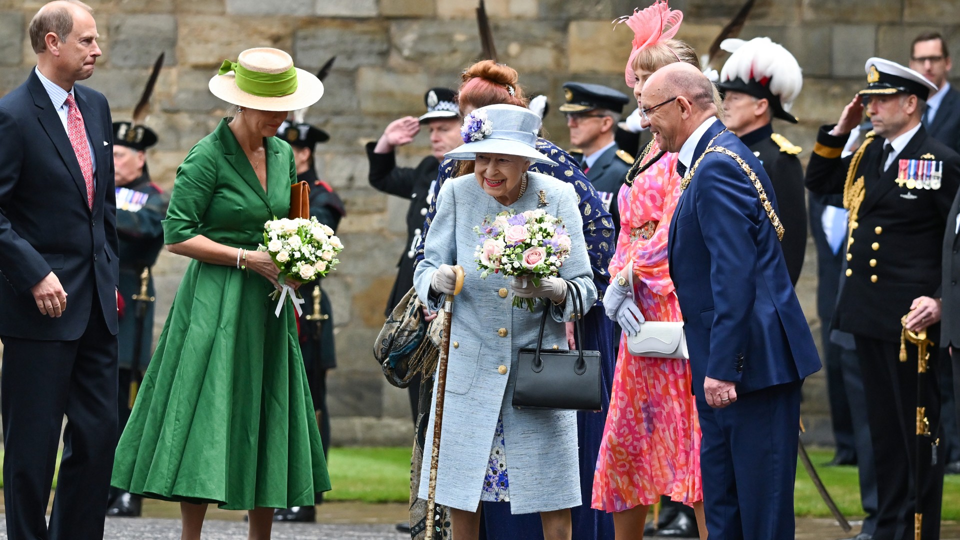 Queen in Scotland Monarch wears stunning military brooch to Royal Week