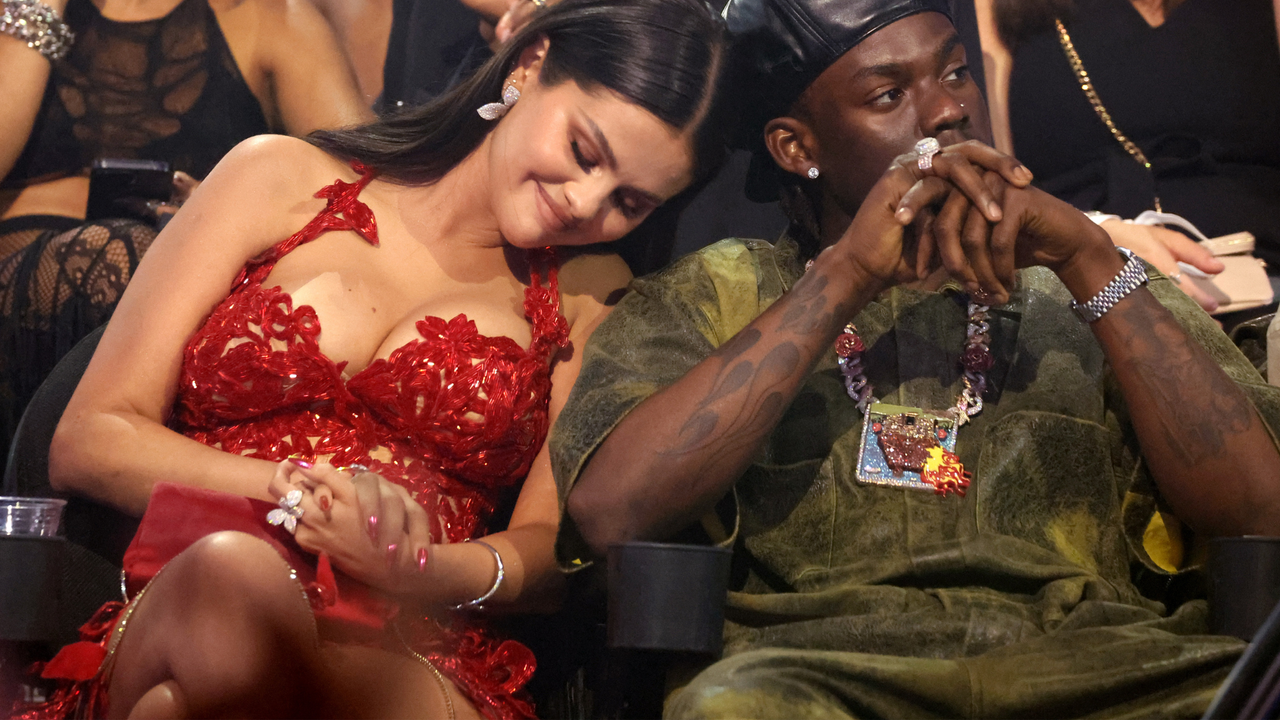 Selena Gomez and Rema attend the 2023 MTV Video Music Awards at Prudential Center on September 12, 2023 in Newark, New Jersey.