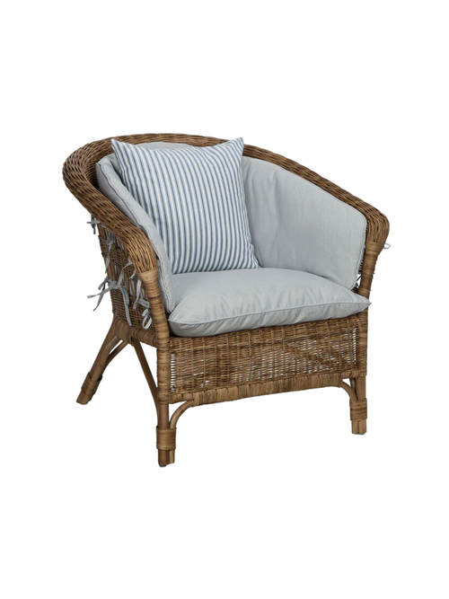 Sanctuary Rattan Lounge Chair - Bayside Stripe