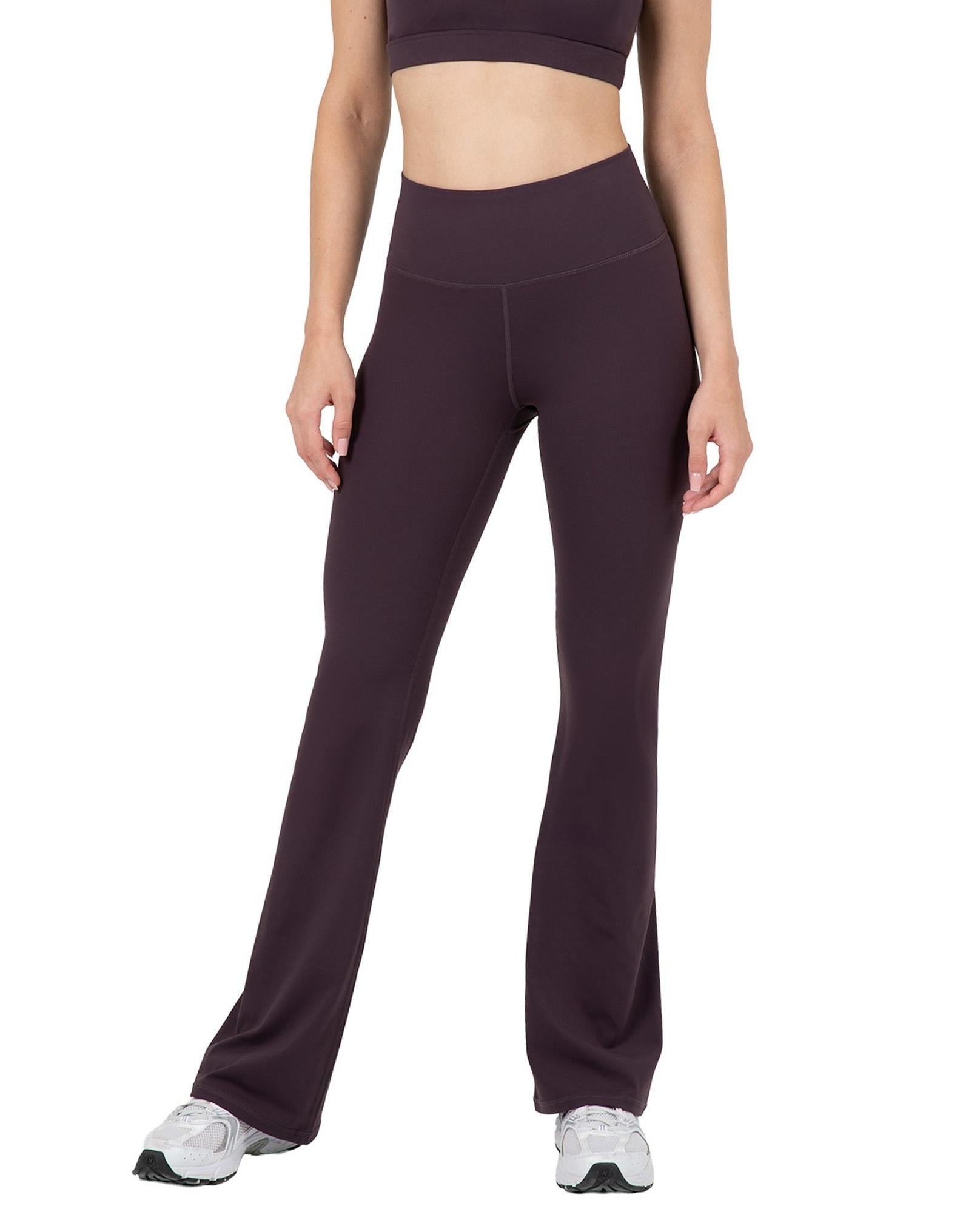 YITTY, Yitty Active Women&#039;s Ultraluxe Kick Flare High Waist Legging, Athleisure, 4-Way-Stretch, Deep Plum, Xs, Regular | 32&amp;quot; Inseam