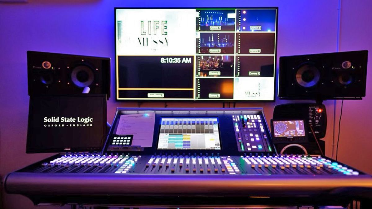 Solid State Logic Live L500 digital audio mixing console at Crossroads Christian Church