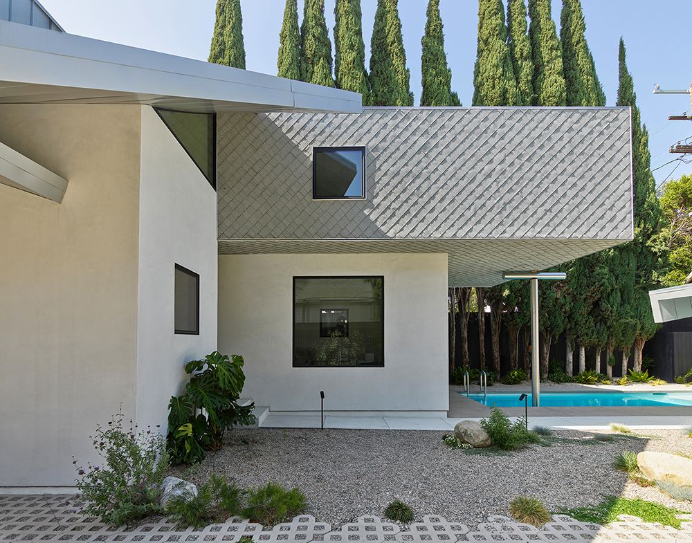 side facade at House 5 by LADG in Los Angeles 