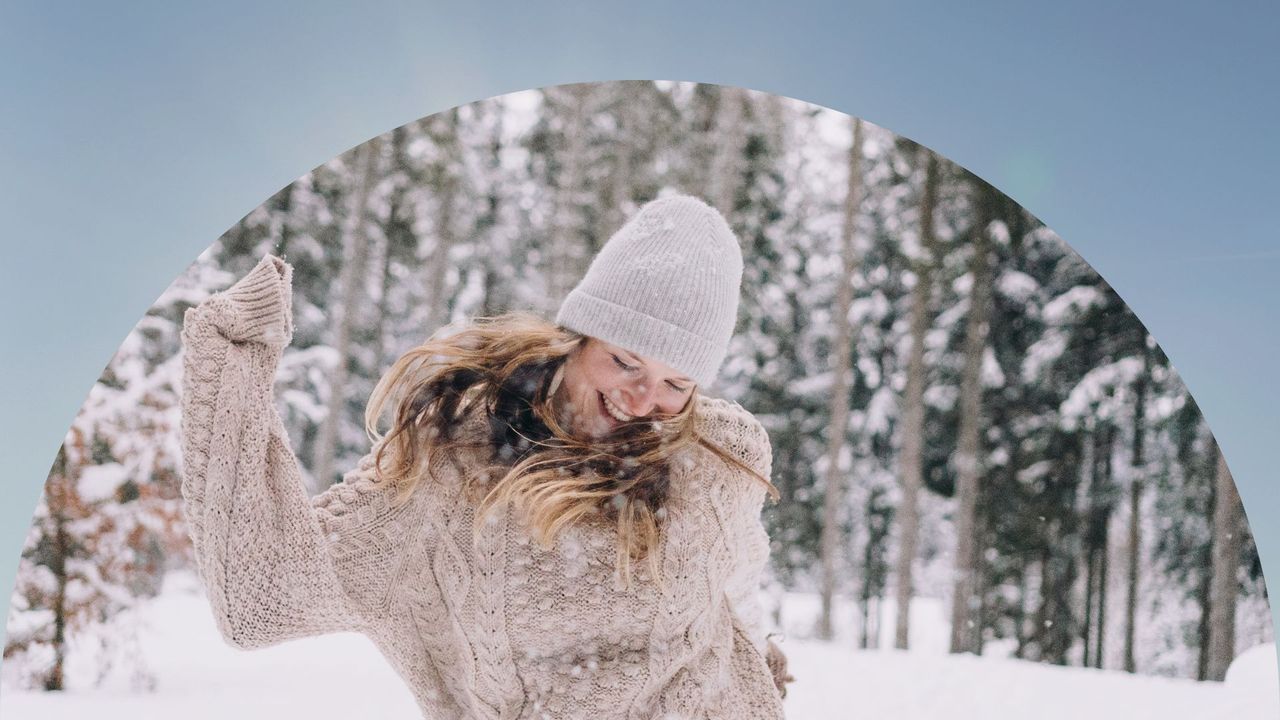 woman in snow meant to represent the december astrology events feature