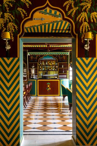Polo Palladio's vibrant interiors boast a combination of colours and patterns