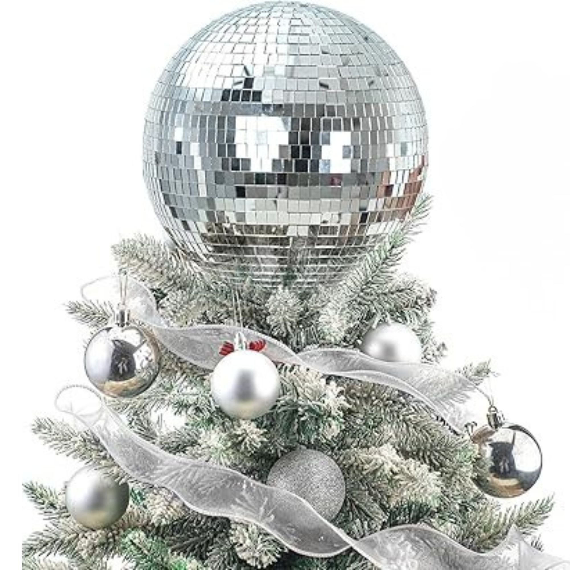 Disco ball tree topper