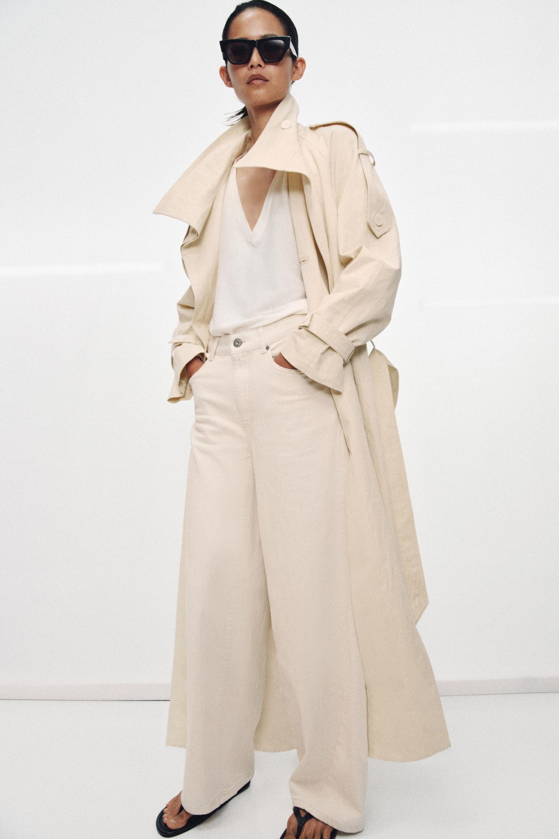 Zw Collection High-Neck Trench Coat