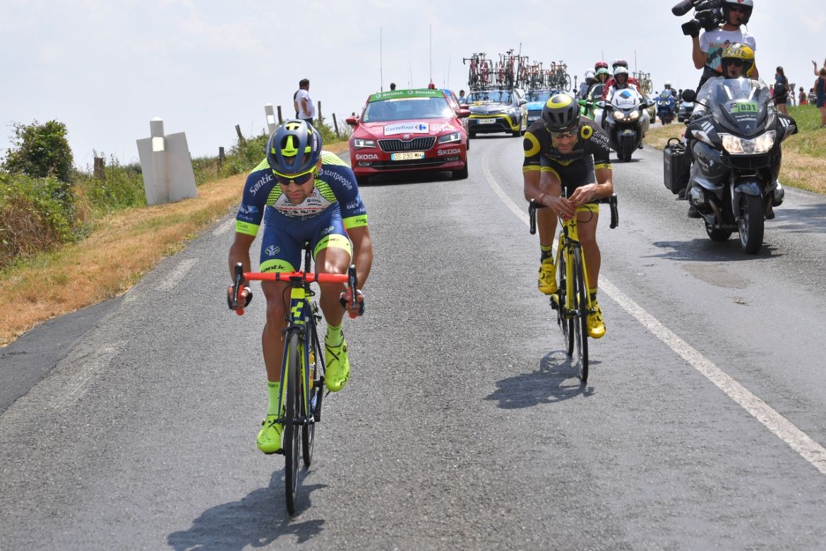 Marco Minnaard and Fabien Grellier in the breakaway