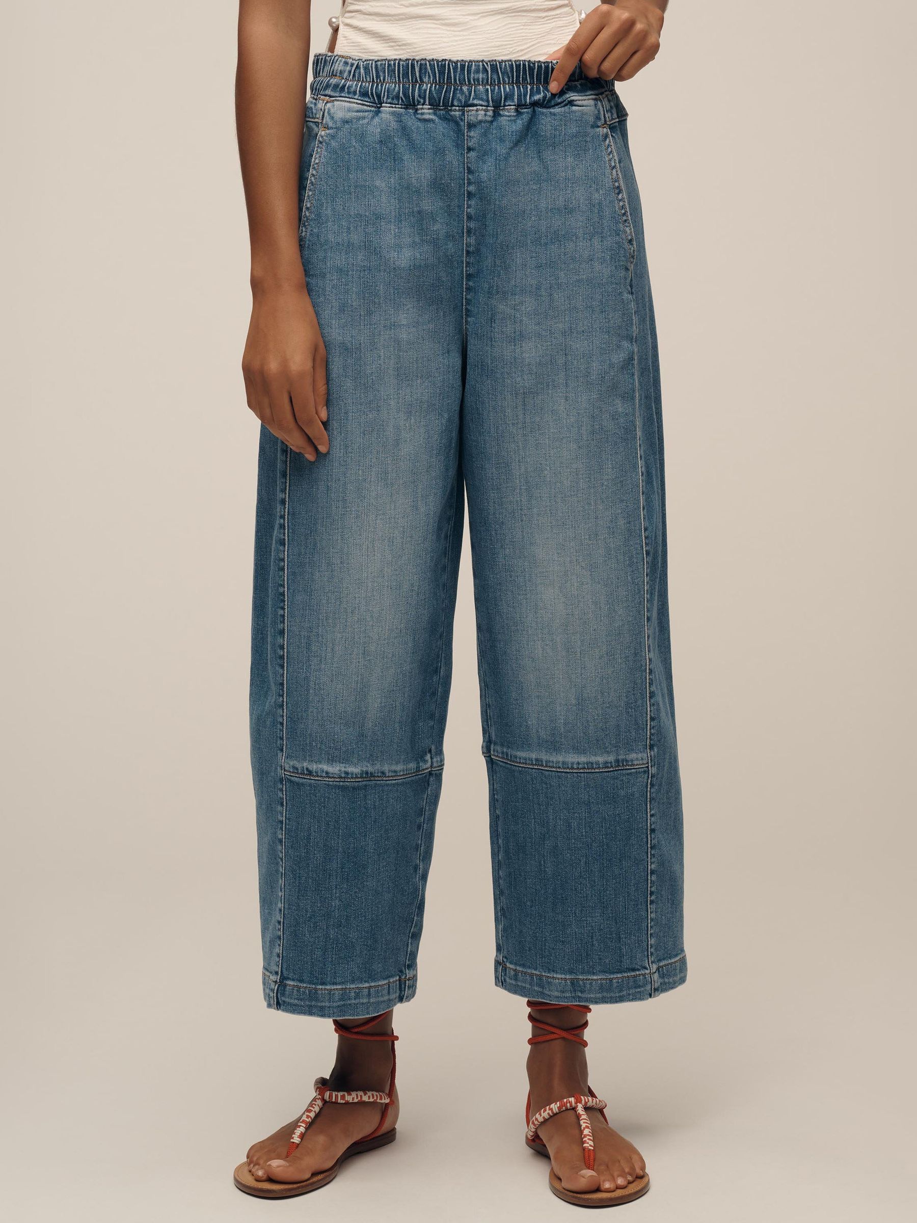 Anthropologie Blue Pilcro the Izzie Relaxed Pull-On Barrel Jeans