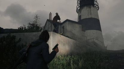 Alan Wake 2 lighthouse in watery