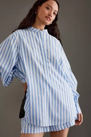 Aligne Normandie Balloon-Sleeve Cotton Shirt