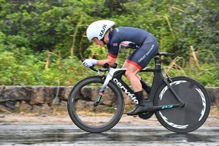 Emma Pooley in the women's time trial, Rio 2016 Olympic Games