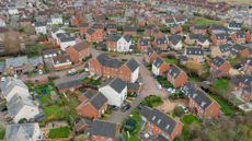 aerial view of houses