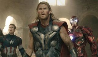 Captain America, Thor and Iron Man as The Avengers