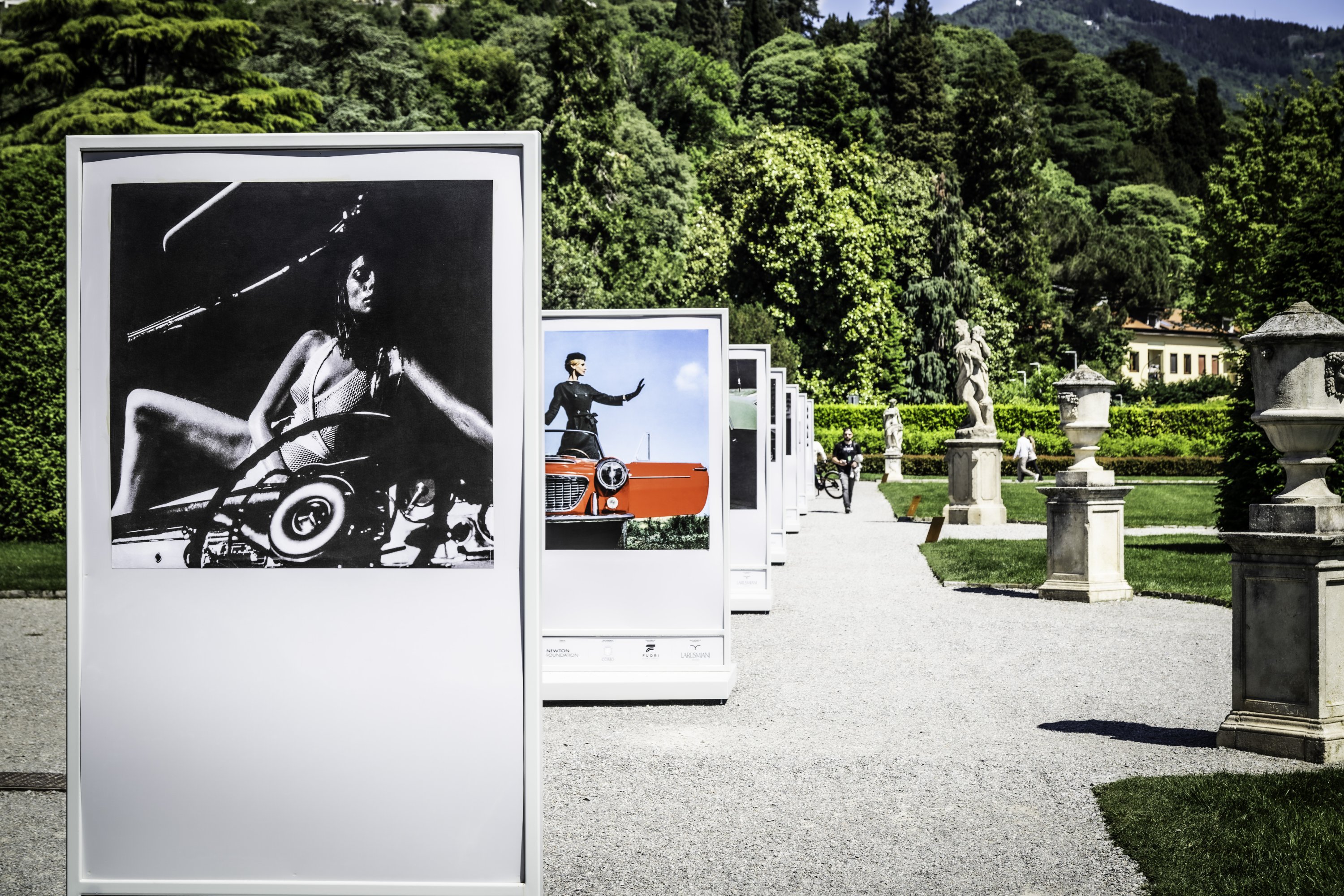 The gardens saw an exhibition of automotive-related photography by Helmut Newton