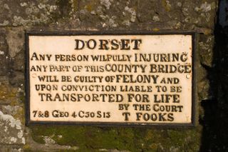 So anti social behaviour is not a new phenomenon. A unique sign at Sturminster Newton on the Town Bridge over the river Stour