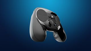 Steam controller slightly angled