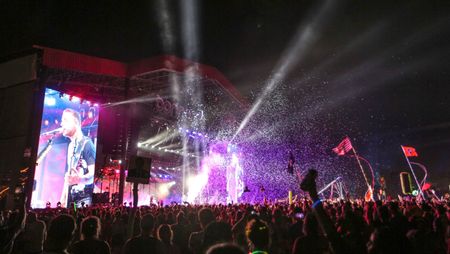 Crowd of people at Bonnaroo Music Festival