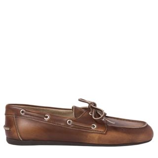 Miu Miu Unlined bleached leather boat shoes