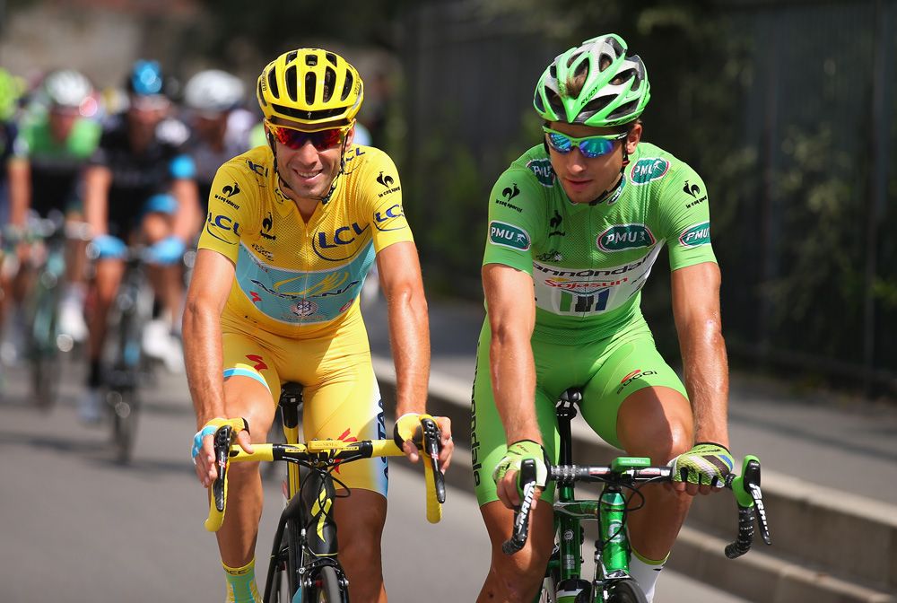 Vincenzo Nibali and Peter Sagan at the 2014 Tour de France