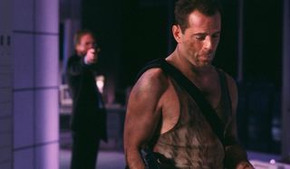 Bruce Willis and Alan Rickman in Die Hard