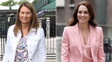 Composite of Carole Middleton at Wimbledon in 2022 and the Princess of Wales visits the Foundling Museum in 2023