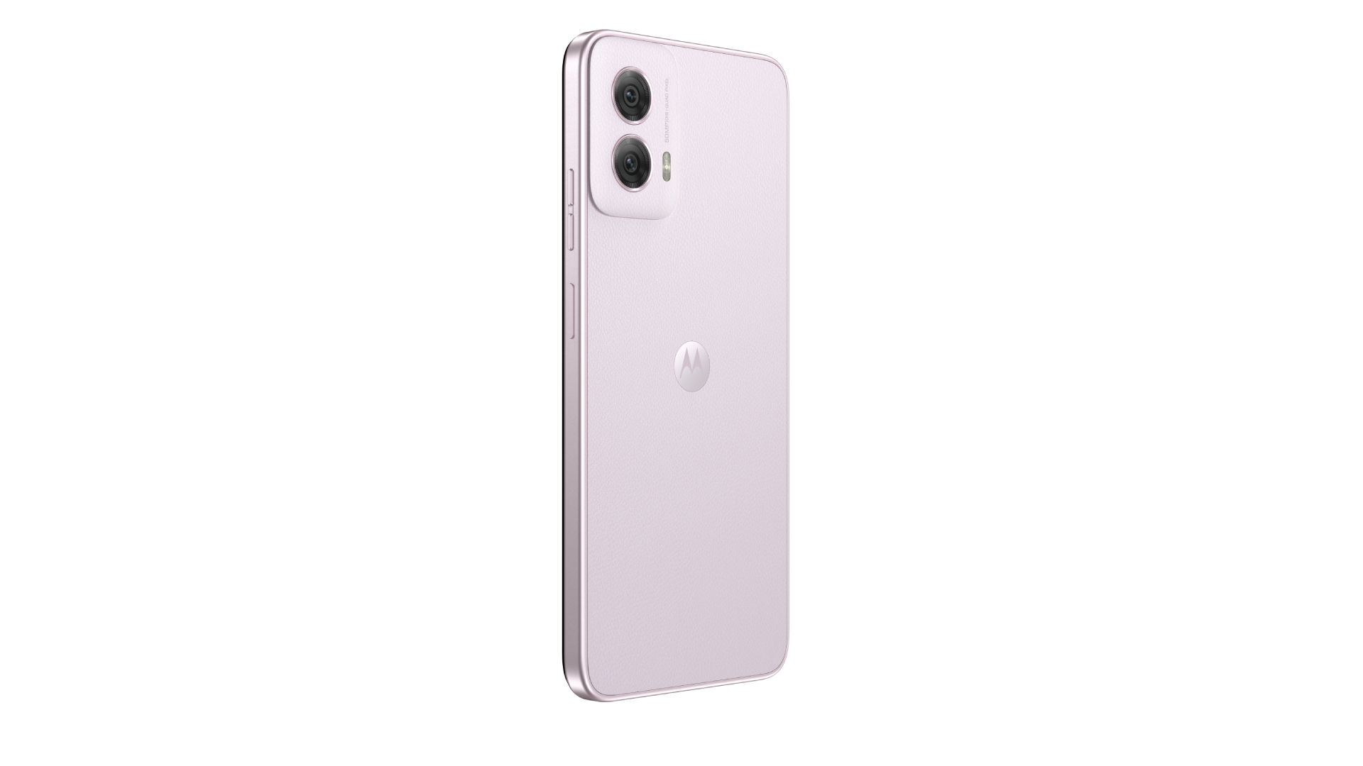 Rear view of Moto G Power in Pale Lilac