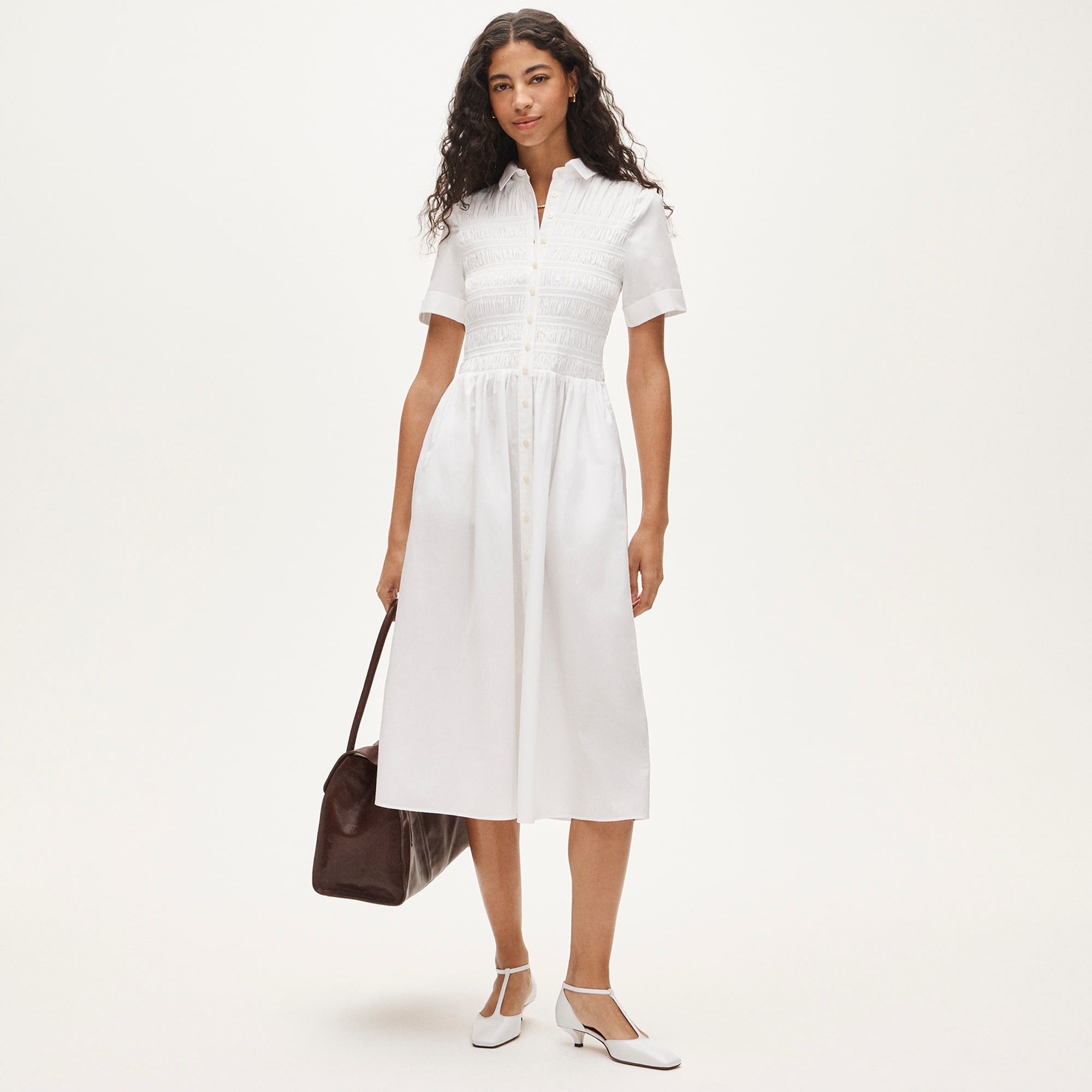 Elsie Shirt-Dress in Cotton Poplin