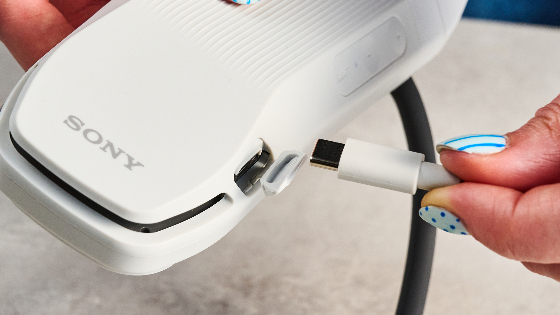 charging port of the Sony Reon Pocket Pro Plus