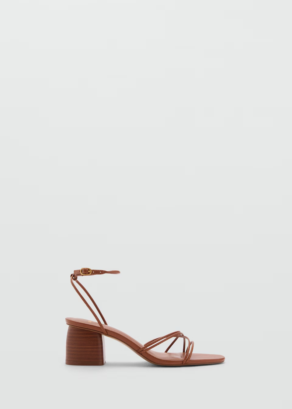 Mango Crossed Strap Heel Sandal