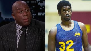 Magic Johnson and Quincy Isaiah