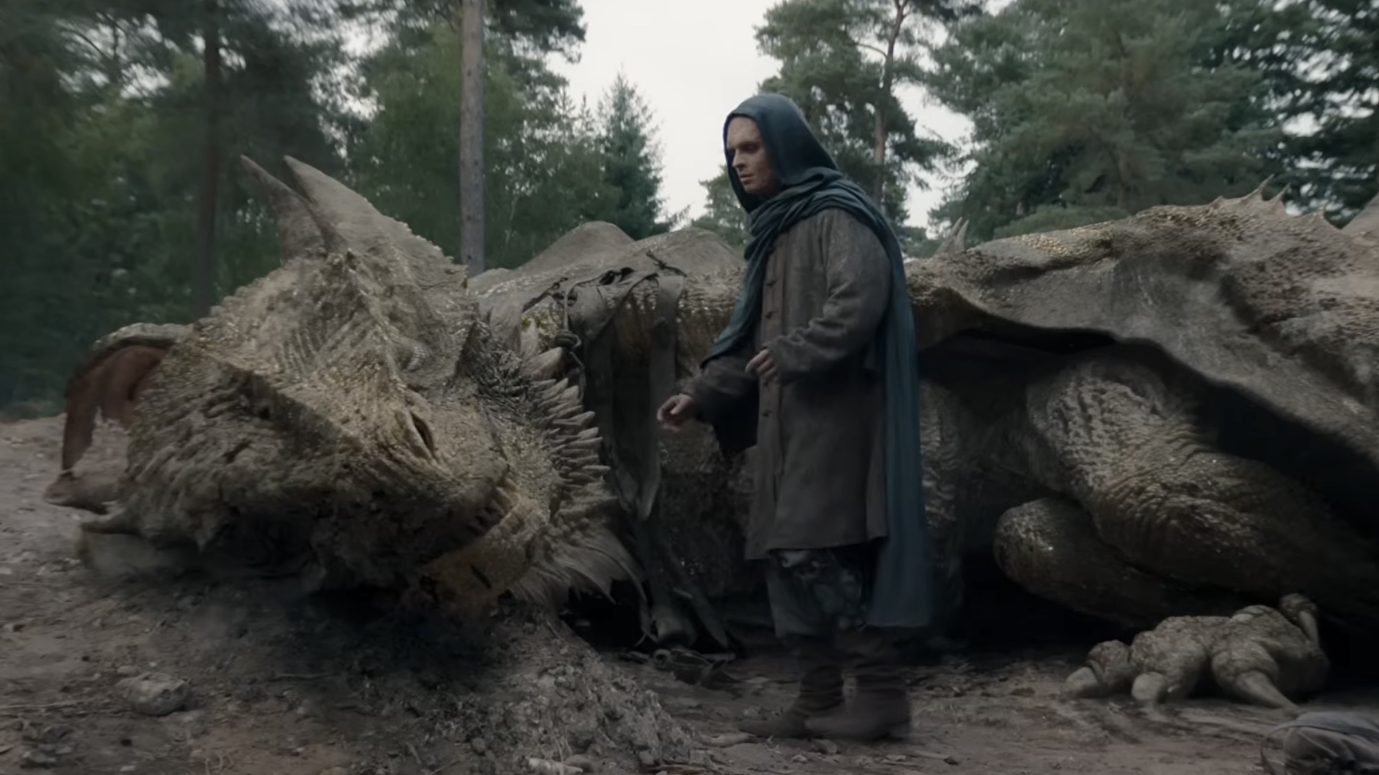 Aegon with Sunfyre's dead body in HOTD Season 3.