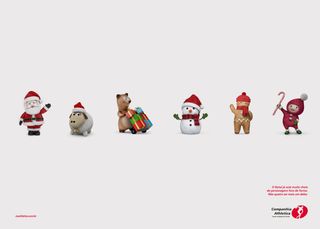 Even the white space brings a Christmassy feel to this ad by Portal Publicidade